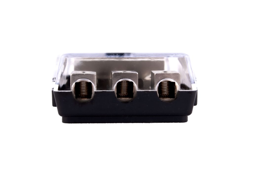 Sinuslive M-3 Blocco Di Distribuzione Per 3 Fusibili Mini ANL - Placcato Oro 24K